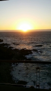 Sunset on coast of Chile