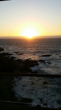 Sunset on coast of Chile